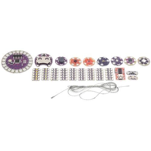 Wearable LED Sensor Kit with Temperature Sensor and Cable, DIY Electronic Components for Projects, Electronic Sensor Kit for STEM Education and Prototyping