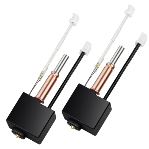 2-Pack Hotend Kit for Anycubic Kobra 3, Kobra 3 Combo, Kobra 3 V2 & Kobra 3 V2 Combo, 0.4mm Brass Nozzle Replacement, 3D Printer Accessories - color: Kobra 3 Hotend Kit (Brass Nozzle)
