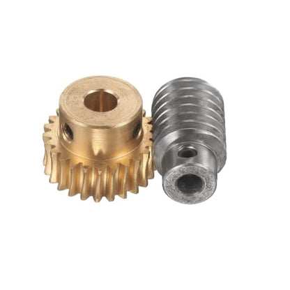 uxcell Worm Gear Set 25T 1 Module 25:1 Reduction Rate, 6mm/6mm Bore - size: 6mm/6mm Bore (1Mod 25T)