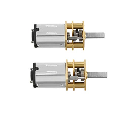 2PCS Gear Motor DC 6V 300RPM Micro Gear Box Speed Reduction Motor 0.18A Electric Gear Motor with 2 Terminals