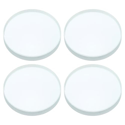 PATIKIL Concave Lens, 100mm Focal Length 40mm (1.57") Diameter Round Glass Magnifying Telescope Lens Trial Set Ground Edge for Lab Physics Class Optics, 4 Pcs - size: -100mm FL, 40mm Dia.