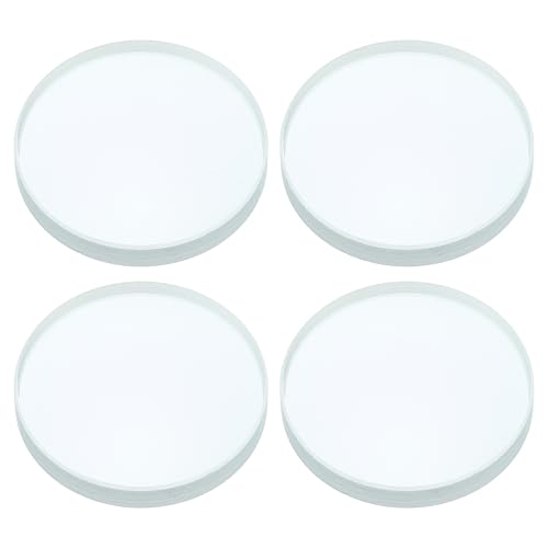PATIKIL Concave Lens, 100mm Focal Length 40mm (1.57") Diameter Round Glass Magnifying Telescope Lens Trial Set Ground Edge for Lab Physics Class Optics, 4 Pcs - size: -100mm FL, 40mm Dia.