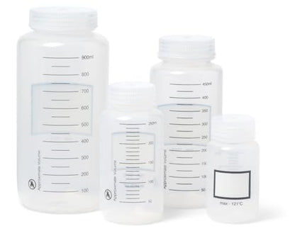 United Scientific® Unistore™ - Sample Containers with Lids - Polypropylene Wide Mouth Graduated Reagent Bottle - 16 Oz Bottles (500ml) Multi-Purpose Plastic Bottles with Lids, 1 Each - size: 16.9 Ounces