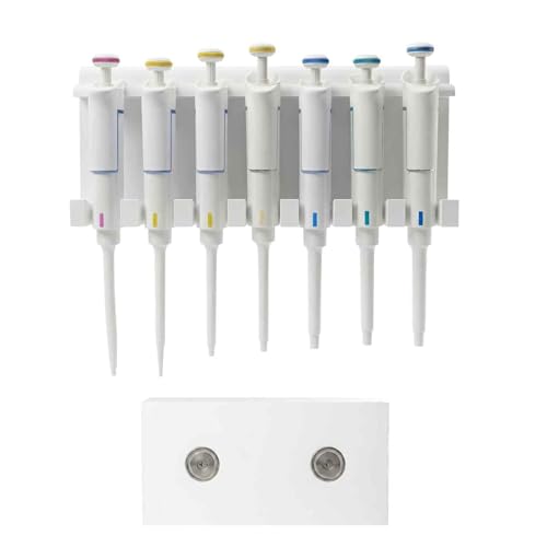 Magnetic Laboratory Pipette Stand — Adheres to Metal Surfaces — Holds 6 Pipettes — Laboratory Micropipette Storage Rack — Pipettes Not Included