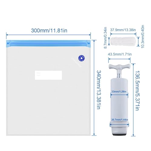 Filament Vacuum Bag - Filament Dryer | Spool Storage Sealing Bags Dust Proof Humidity Resistant for Keeping Dry with Sealing Clips Hand Pump - color: Vacuum Seal Bag Set 1