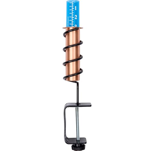WCRG Copper Rain Gauge for Yard, Rail-Mounted Steel Clamp - Outdoor Sprinkler Gauges, Shatterproof, Winter-Safe, Accurate, Decorative - The Original Floating Rain Gauge, USA Assembled & Designed - size: Clamp
