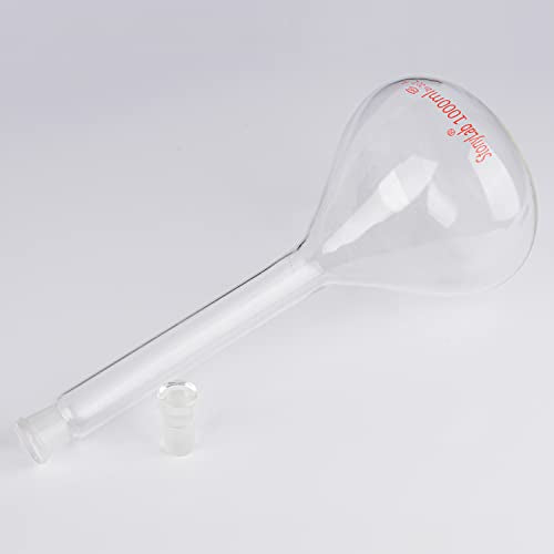 stonylab Glass Volumetric Flask Class A with Glass Stopper, Borosilicate Glass Heavy Wall Volumetric Flask Tolerance (1000 ml) - size: 1000 ml