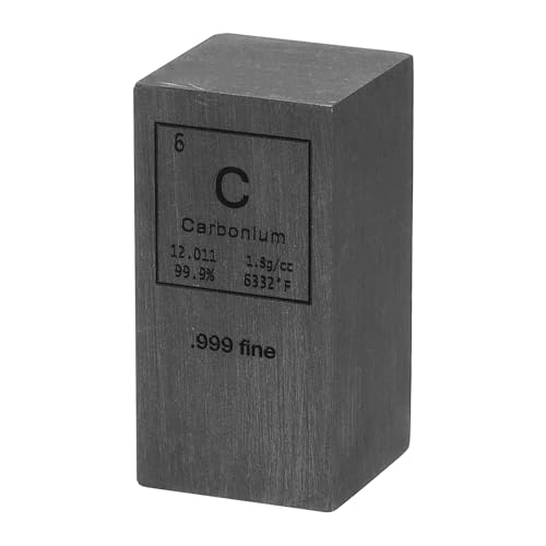 PATIKIL Carbon Cube, 1x1x2 C Density Stick High Density Element Rod Unique Metal Cube Periodic Table of Elements Collections Lab Experiment Teacher Scientific Classes - size: 1x1x2", style: Carbonium