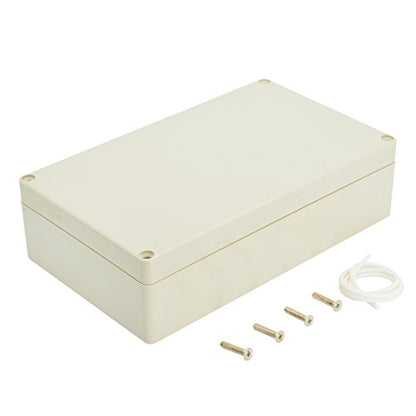 LeMotech Waterproof Dustproof IP65 ABS Plastic Junction Box Universal Electric Project Enclosure Pale Gray 7.9 x 4.7 x 2.2 inch (200 x 120 x 56 mm) - size: 7.9"x4.7"x2.2"