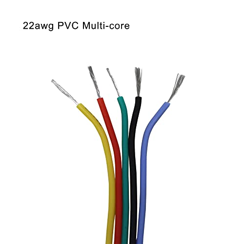 Treedix 23ft 22awg Solid Wire Jumper Wires Hookup Stranded Wires Kit Tinned Copper PVC Electrical Wire Kit - size: 22AWG Multiple Stranded Wires Kit