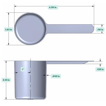 1/3 Cup (80 mL | 2.7 Oz.) Long Handle Plastic Measuring Scoop for Coffee, Protein Powder, Pet Food, Spices, Grains, Dry Goods – Food-Grade BPA-Free (Pack of 25) - size: 80 mL | 1/3 Cup | 2.7 Oz.