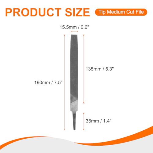 HARFINGTON Tip Medium Cut File High Carbon Steel Double Cut Teeth 6" - size: 6", style: Medium