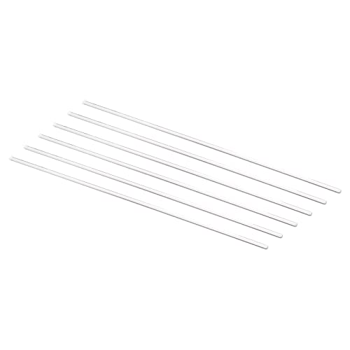 MECCANIXITY 3.3 Borosilicate Glass Stick 11.81" Length 4mm Dia Stir Rod Mixing Tools with Both Ends Round for Lab Kitchen Science 6Pcs - size: 11.81"