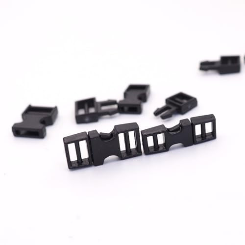 50PCS Mini Plastic Contoured Side Release Buckles for DIY Handmade Tiny Clothes Sewing Mini project production - size: Internal width 4mm