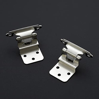 Ravinte Satin Nickel Kitchen Cabinet Hinges, 3/8" Inset, 50 Pack - size: 3/8" Inset