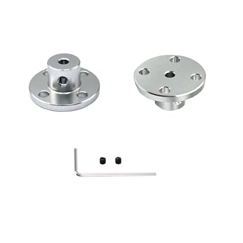 6 Pcs 3mm Aluminium Alloy Couplings, RC Motor Shaft Coupler Flanged Mount for DIY RC Model Motors - size: 3mm