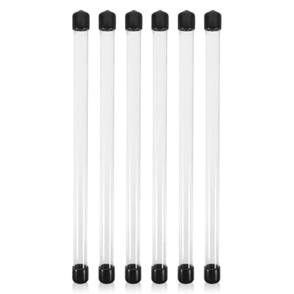 iplusmile 6 pcs Transparent Plastic Storage Tubes with Lids 8.97 in - size: 23.50X1.50X1.50CM