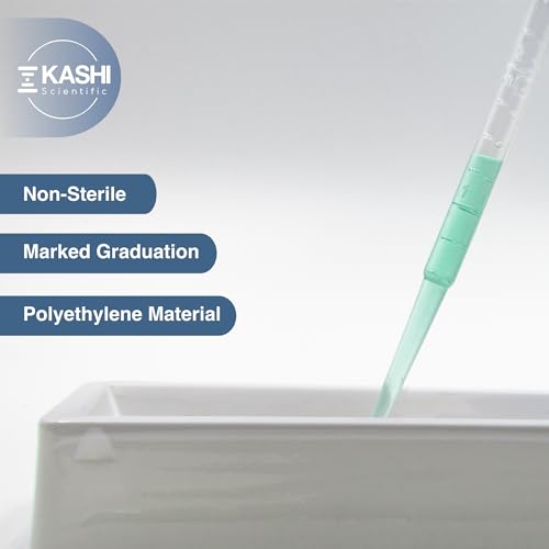 Transfer Pipettes 3ml to 7ml Clear with Graduation Droppers, Plastic Droppers for Liquid or Essential Oils [Pack of 500] - size: 7mL - 500pcs