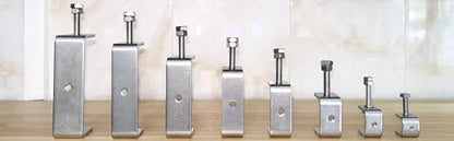 Stainless Steel C Clamps 3.2In for Mounting, Heavy Duty Metal U Clamp for Metal Working Small Desk Clamp with Stable Wide Jaw Opening & Protective Pads/I-Beam Design (2pcs) - color: 3 3/8 In-2pcs-86mm