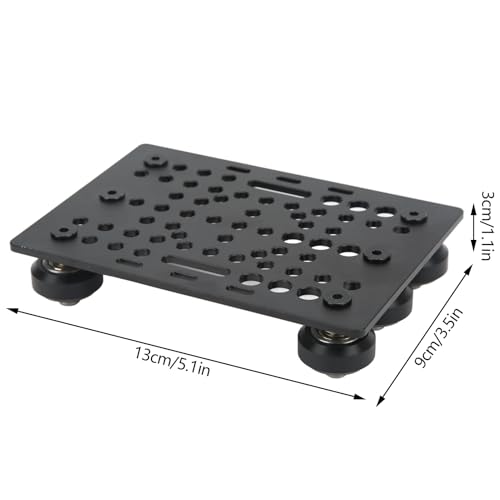 Gantry Plate Kit Aluminum Black Anodized 3D Printer Gantry Board with Pulley for 20-80mm / 0.8-3.1in Aluminum Extrusion Linear Rail 3D Printer Accessories
