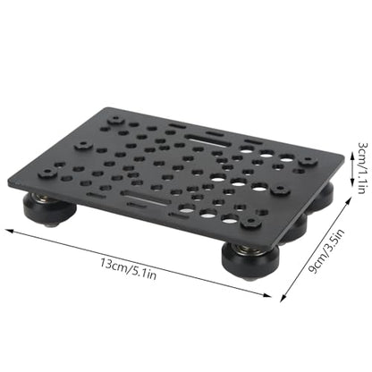 Gantry Plate Kit Aluminum Black Anodized 3D Printer Gantry Board with Pulley for 20-80mm / 0.8-3.1in Aluminum Extrusion Linear Rail 3D Printer Accessories