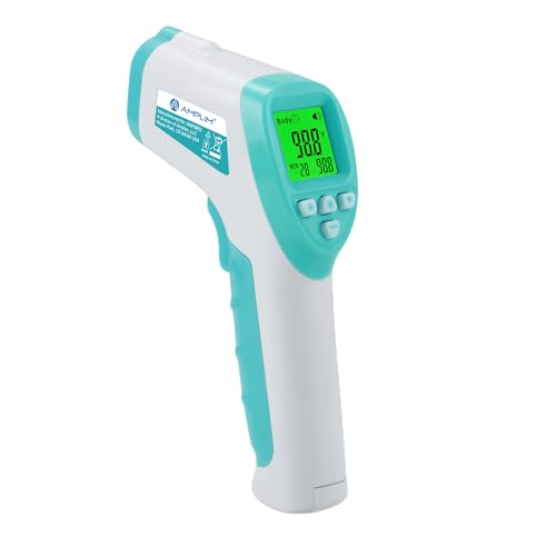 Forehead Thermometer for Adults and Kids, Non Contact, Fast Accurate Result - color: Green White