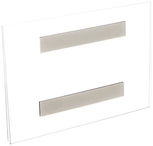 Azar Displays 129930 8.5" W x 5.5" H Horizontal U-Frame with Magnetic Strips, 10-Pack, clear - size: 8.5 in W x 5.5 in. H