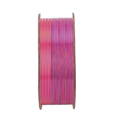Comgrow Tri-Colors Silk PLA 3D Printer Filament, Rainbow PLA Filament 1.75mm, Dimensional Accuracy +/- 0.02 mm, 1KG Spool, Coextrusion 3D Filament with Shiny Silk Red-Blue-Yellow - color: Red & Blue & Yellow