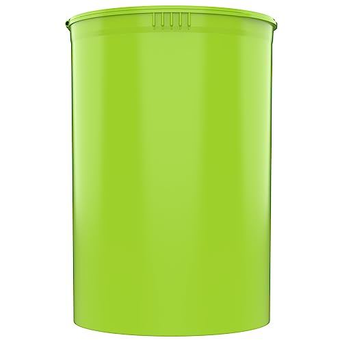 Dragon Chewer 160 Dram CR Plastic Packaging Pop Top Containers - Child Resistant Travel Holder Vial Bottles - 33 qty (Lime Green) - color: Lime Green