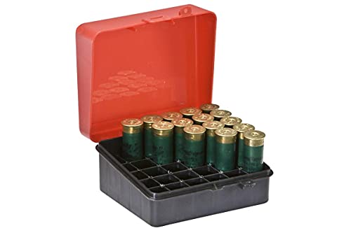 Plano Shot Shell Case | Durable Flip-Lid Plastic Case for Convenient Ammo Storage for Specific Shells - style: 12 or 16-Gauge 2.75" Shells