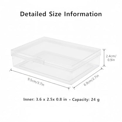 6-Pack Clear Plastic Storage Containers with Hinged Lid - color: Zfyoung 6 pcs plastic cosmetic jar