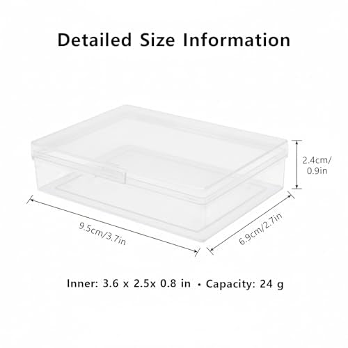 6-Pack Clear Plastic Storage Containers with Hinged Lid - color: Zfyoung 6 pcs plastic cosmetic jar