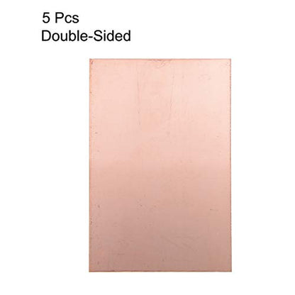 uxcell Double-Sided Copper Clad Laminate PCB Circuit Board, FR4 180x120mm 7.09x4.72 inch, 1.5mm Thickness DIY Prototyping PCB Board, Name Board, 5pcs - size: 180mmx120mmx1.5mm