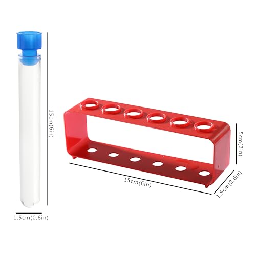 Plastic Test Tubes Rack with Caps for Nurse and Scientific Party,2 Set