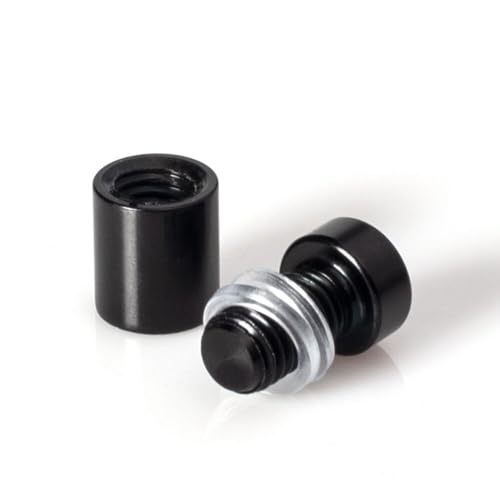 OUTWATER Sign Standoff 1/2" Diameter x 1/2" Barrel Length Black Aluminum Eco Series Easy Fasten Standoff Pack of 2 - size: 2 Piece Pack