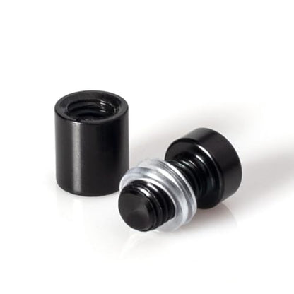 OUTWATER Sign Standoff 1/2" Diameter x 1/2" Barrel Length Black Aluminum Eco Series Easy Fasten Standoff Pack of 2 - size: 2 Piece Pack