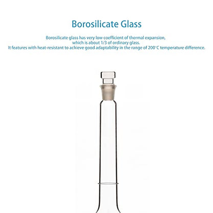 stonylab Glass Volumetric Flask Class A with Glass Stopper, Borosilicate Glass Heavy Wall Volumetric Flask Tolerance (1000 ml) - size: 1000 ml