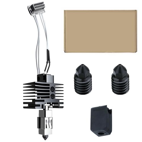 Bamboo Lab P1P, P1S Hotend Kit for P1 Series 3D Printer, Full Assembly Hardened Steel Hotend with Thermistor, Ceramic Heater, 0.4mm Nozzle, Includes Two Hardened Steel Replacement nozzles.