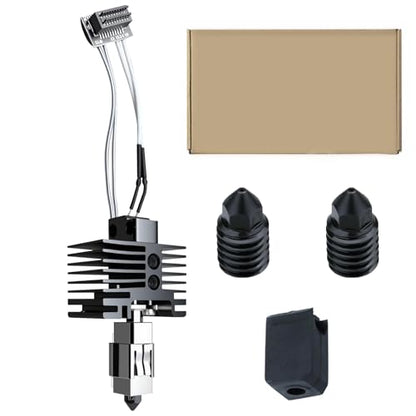 Bamboo Lab P1P, P1S Hotend Kit for P1 Series 3D Printer, Full Assembly Hardened Steel Hotend with Thermistor, Ceramic Heater, 0.4mm Nozzle, Includes Two Hardened Steel Replacement nozzles.