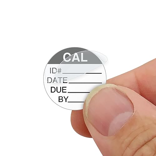 SmartSign Self Laminaing Calibration Labels | 0.5" x 0.5" Polyester with Clear Flap, Pack of 175, Made in USA - color: Black on White Self Laminating Labels