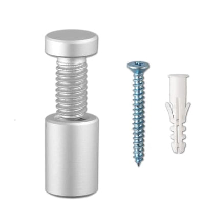 Sign Standoff 1/2" x 3/4", Solid Aluminum Sign Standoff Screws Mounting Hardware for Glass Panel, Acrylic Panel,Pack of 8 - color: Silver, size: 1/2"x3/4" 8 Pack