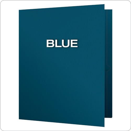 Oxford Twin-Pocket Folders, Textured Paper, Letter Size, Blue, Holds 100 Sheets, (57502EE), 25 Count, (Pack of 5) - color: Blue, size: 25 Count (Pack of 5)