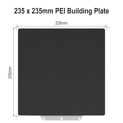 235x235mm Textured PEI Build Plate for Flashforge AD5M/AD5M Pro/AD5X - size: 235x235MM