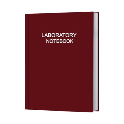 Lab Notebook/Laboratory Notebook - (.25" Grid Format), Laboratory Notebook Quad Ruled Science Lab Book with Grid Pages: Table of Contents for Chemistry, Physics, Biology, 8" x 10", Red - style: Red