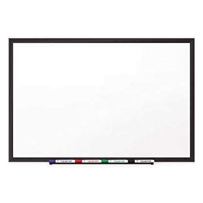 Quartet Magnetic Porcelain Whiteboard, 2' x 3' White Board, Premium, Duramax, Black Aluminum Frame (2543B) - color: Black, size: 36"W x 24"H