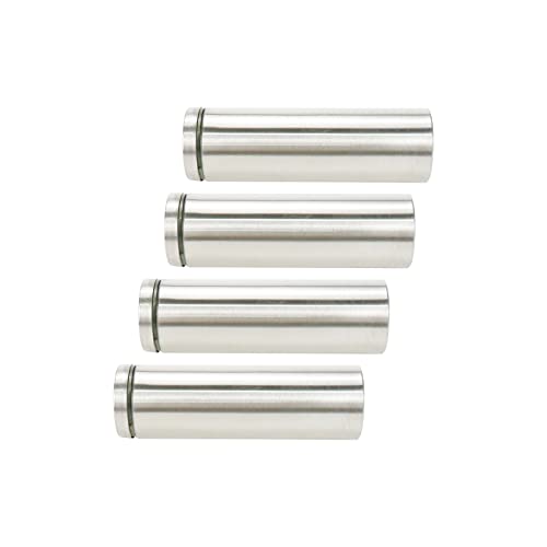 Sign Standoff Screws 1" Dia 3.2" Length Glass Standoff Bolts Stainless Steel 3/8" Thread Dia Advertising Screws - 4pcs - size: 1" Dia x 3.2" Length 4pcs