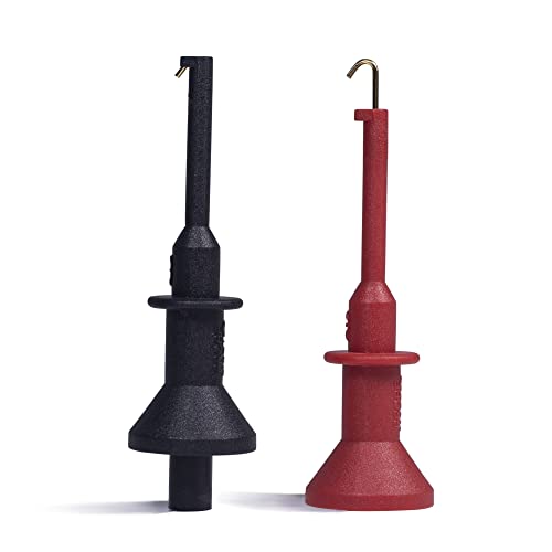 Grabber Micro Test Hook Clip for 4mm Plug Test Probe, Multimeter Mini Grabber Test Clips Conversion Connection for Push-in Pen Tip - size: 4MM PLUG