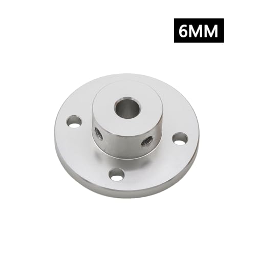 daier 4Pcs 6mm Aluminium Alloy Flange Coupling Connector, Rigid Guide Model Coupler Accessory, Shaft Axis Fittings for DIY RC Model Motors - size: 6mm