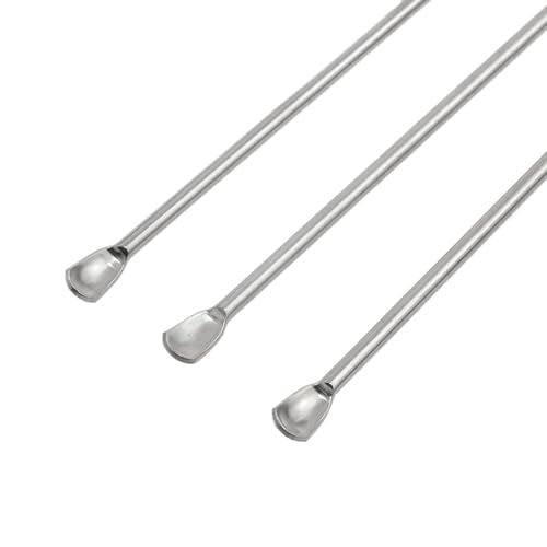 yukata 5 Piece Stainless Steel Lab Spatulas and Micro Sampling Spoon Set
