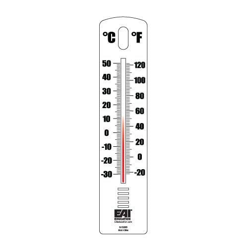 EAI Education Deluxe Dual-Scale Student Thermometer: -20F to +120F: Set of 10